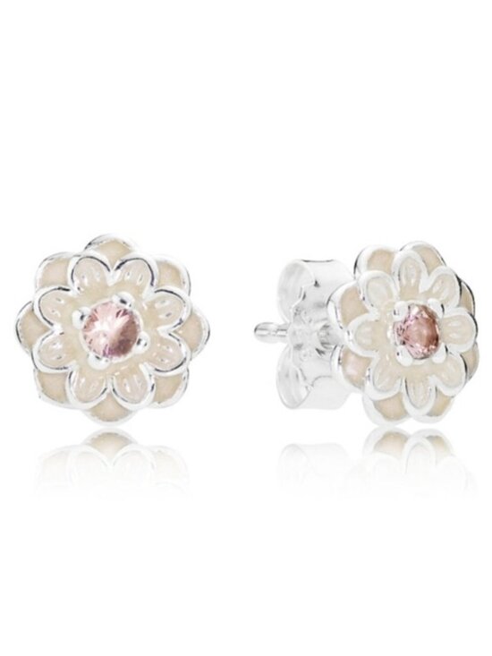 Pandora Jewelry - Pandora Sterling Silver Blooming Dahlia Flower Stud Earrings 290678nbp
